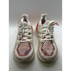 ADIDAS Men's White-Multi Knit Ultra Boost Sneakers SZ 9